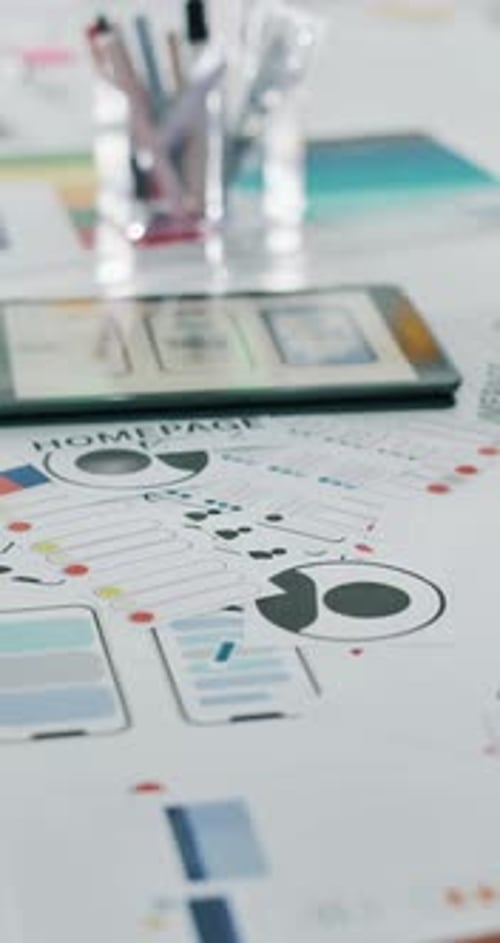 Web Design Planning Digital Tablet Interface Homepage Layout