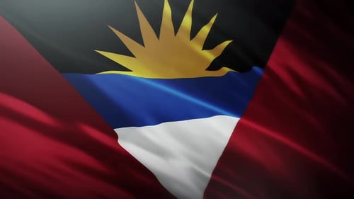Antigua and Barbuda Flag Waving Animation