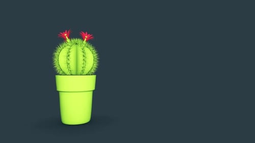 Cactus Green On Gray