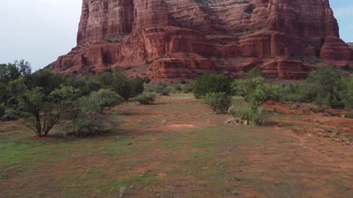 Red desert forest in the heart of the Midwest. Sedona, Arizona. The setting could be a western movie