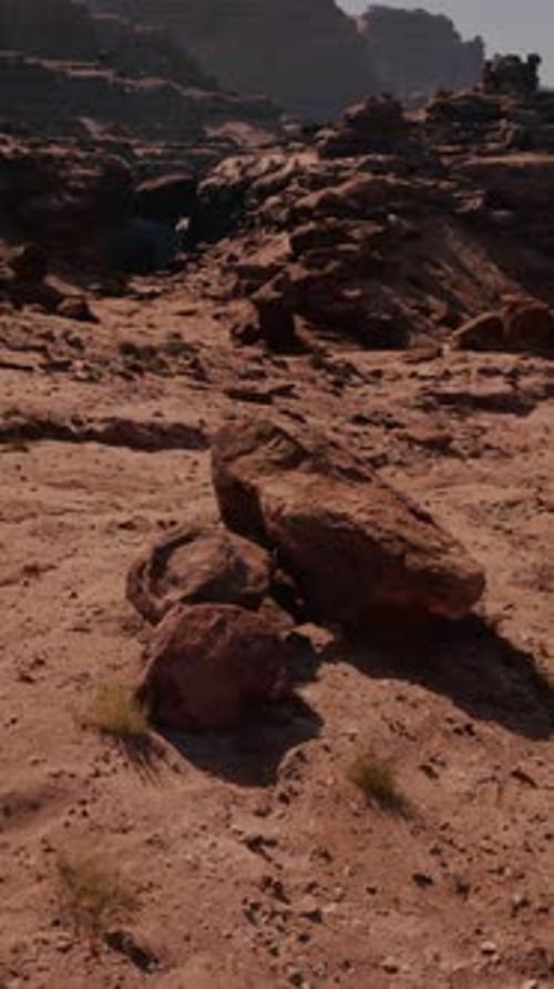A Rock Formation in the Middle of a Desert