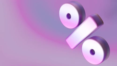 Animated 3D Percentage Symbol Reveal