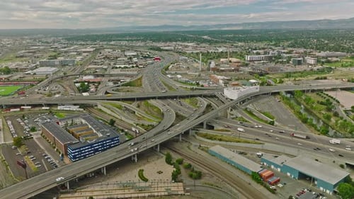 Denver Colorado CO Downtown Skyline Aerial