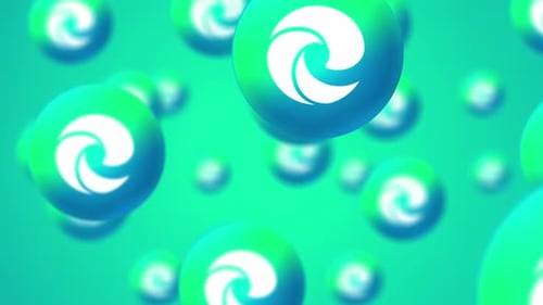 Seamless Looping Background of Abstract Glowing Spheres