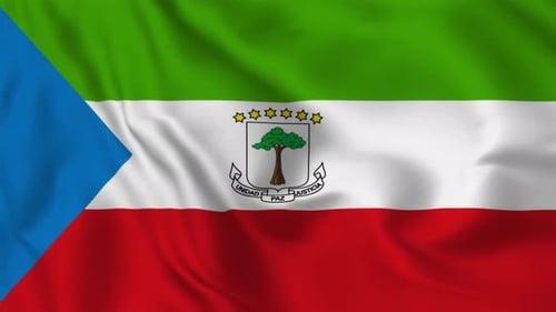 Seamless Loop Waving Equatorial Guinea National Flag