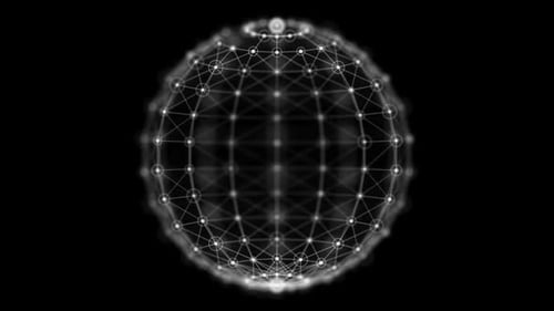 Digital network background with data points