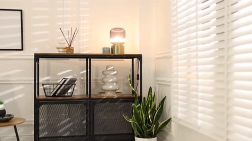 Bright Interior Design With Stylish Shelf and Decor