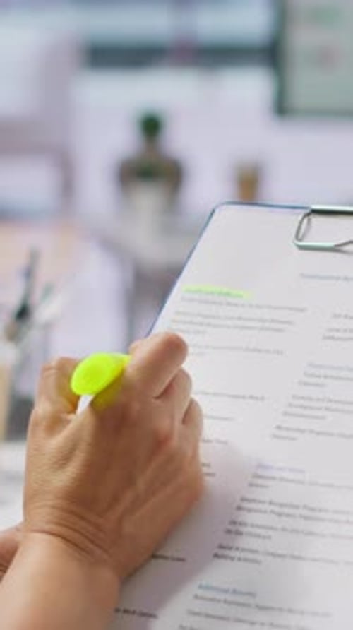 Documents Reviewed in Office with Highlighter