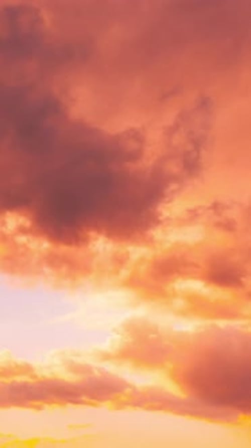 Beautiful Clouds Lit by the Setting Sun