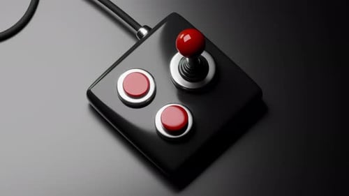 Retro Joystick 3D Loop Animation