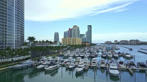 Aerial View of Miami Beach Florida