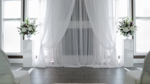 Elegant Wedding Venue Decoration and Preparation