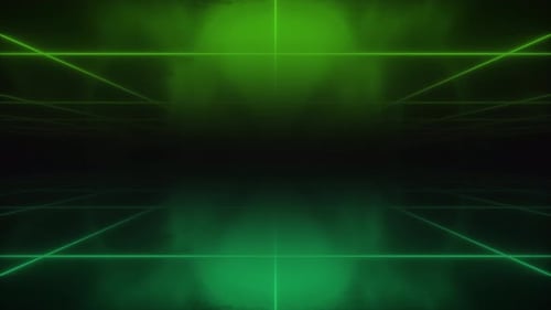 80s Retro Futuristic Sci Fi Seamless Loop. Retrowave Neon Lights Animation Background V3