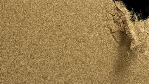 Transición 4K de centro de pared de arena en descomposición