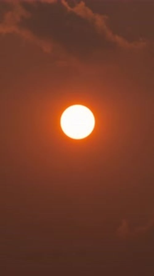 Golden Sun Shining through the Sky