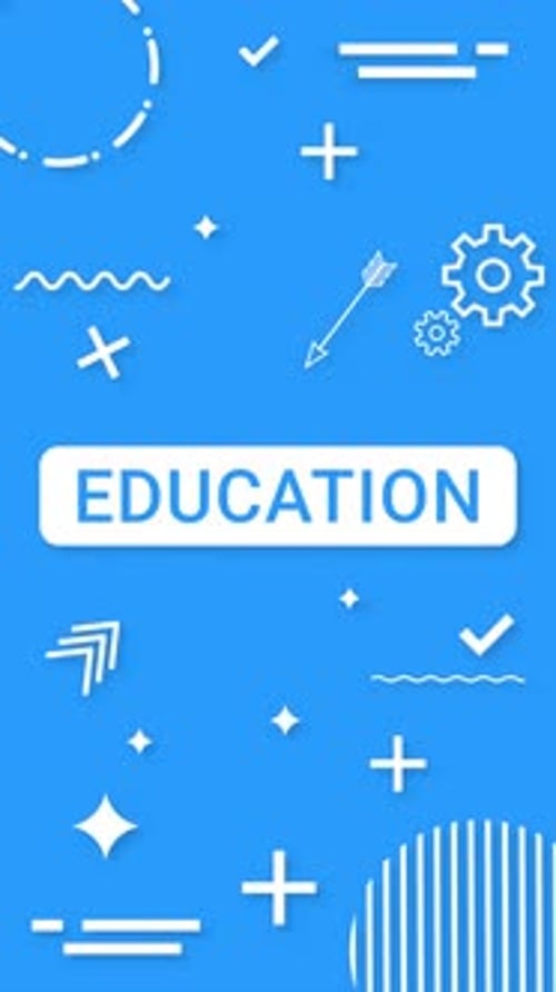 Stylish Informative Infographic Loop Animation, Education Title Infographic Background Elements