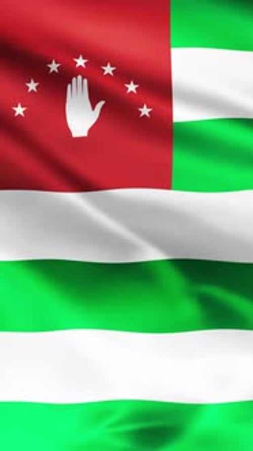 Abkhazia Flag Waving Vertical Loop