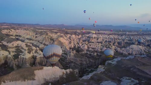 Hot Air Balloons Over Cappadocia at Sunrise