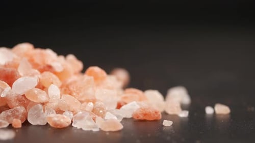 Pink Himalayan Salt Crystals Close-Up