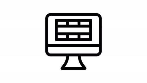 Filmschnitt, Liniensymbol, Animation