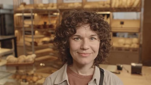 Portrait of Female Customer at Bakery