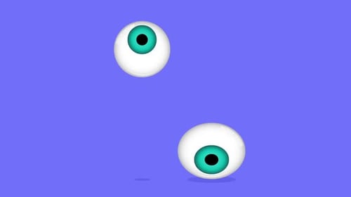 Cartoon Character Eyes Jumping