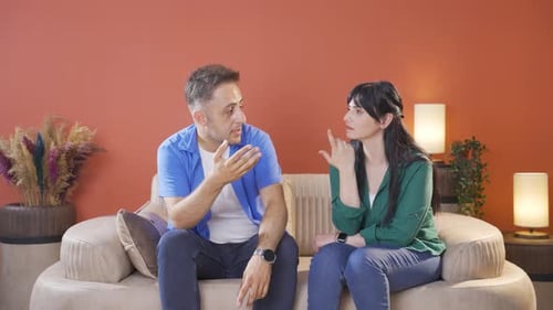 Nachdenkliches Paar.