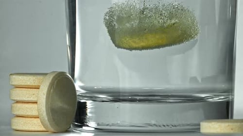 Effervescent Tablet Dissolving in Water