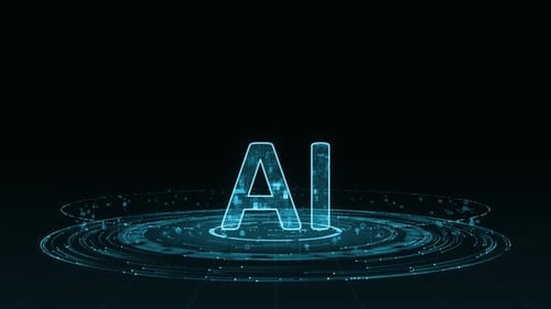 Futuristic AI Technology Text Reveal Animation