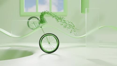 Animación de formas de bucles 3D de Física