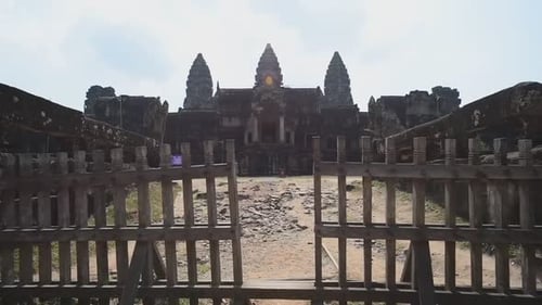 Sunrise light at Angkor Wat Temple. Red Helium camera-8k resolution-vintage Zeiss lenses in Siem Rea