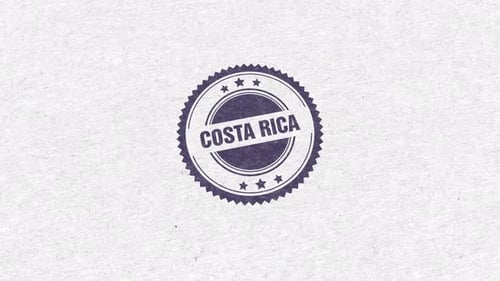 Costa Rica Golden Rubber Stamp
