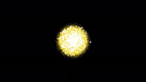 Golden Glittering Particle Burst Reveal Transition