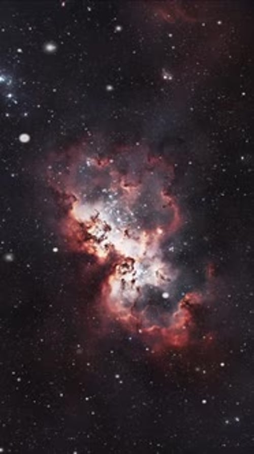 Animated Cosmic Nebula and Stars Background for Vertical Displays