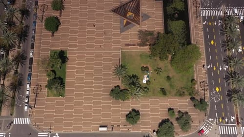 Vista aérea de la Plaza Rabin en Tel Aviv