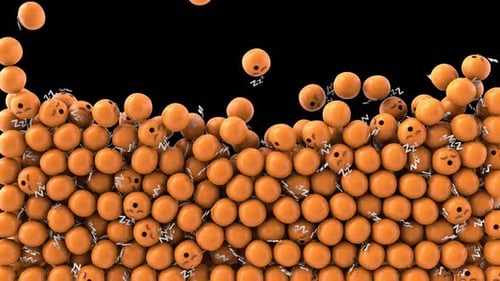 Falling Sleeping Emoji Spheres Background Animation