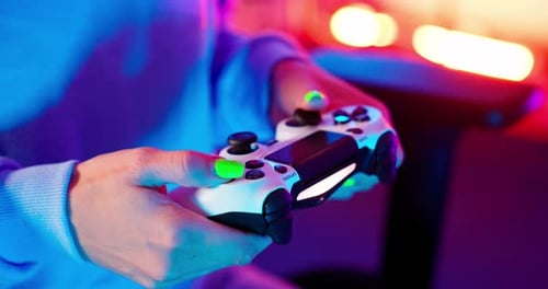 Joystick Girl Play Rgb Light