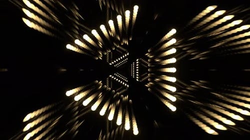 Green Neon Electronic Light Panel In The Infinite Tunnel Background Vj Loop In 4K