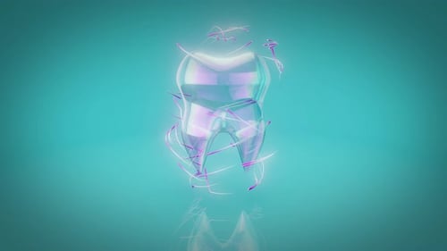 Abstrakte Animation eines Zahnes