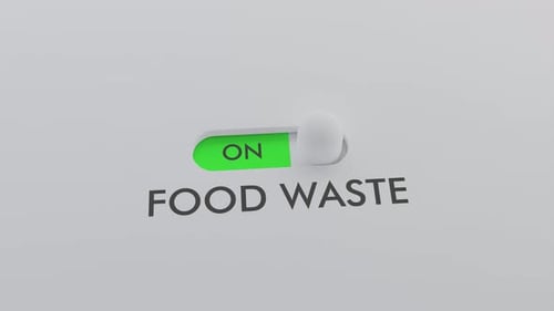 Food Waste On Off Toggle Switch Modern 3D Animation