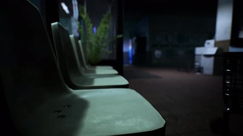 Atmospheric Dark Interior Tracking Camera Movement