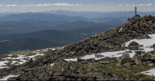 Rocky Mountain Peak with Distant Panoramic Vista