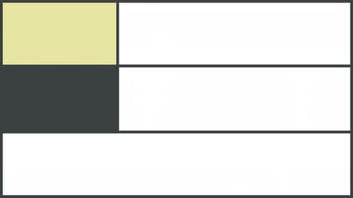 Yum Collection: A swipe down transition effect on a simple light orange background with diagonal lin