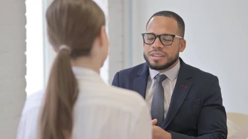 Close Up of Talking Business People