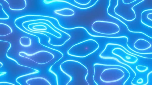 Abstract Neon Fluid Glowing Lines Background Loop Animation