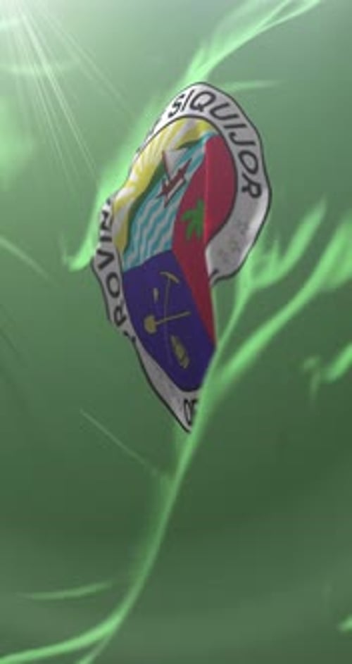 Realistic 3D Waving Official Seal of Siquijor Animation