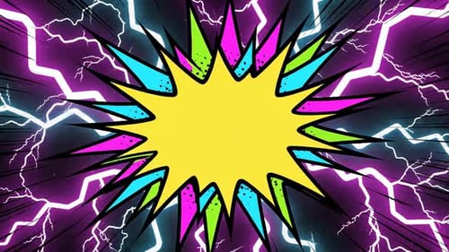 Comicbuch-Action-Burst und Manga Speed Lines-Animation