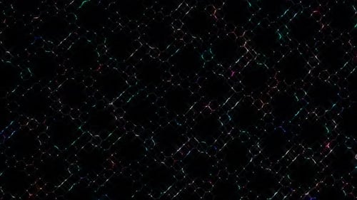 Futuristic Hexagon Grid Background with Glowing Lines