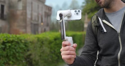 Holding Smartphone on a Handheld Gimbal