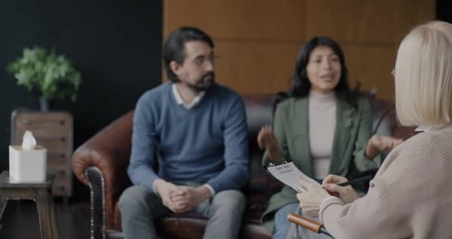 Couple in Therapy Talking to Therapist